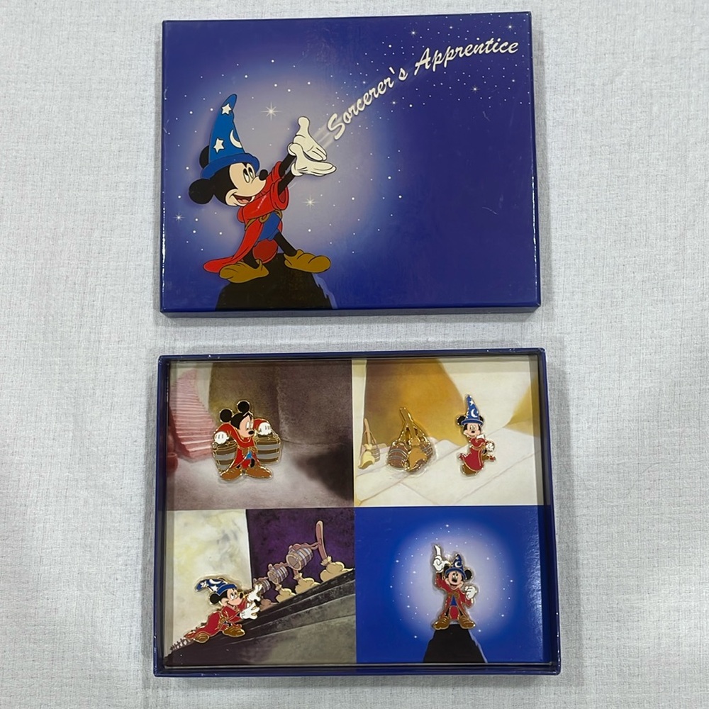 Disney’s catalog “sorcerer’s apprentice” 5 pin collectible boxed set